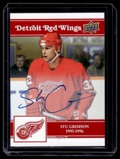 2025-26 UD Detroit Red Wings Centennial Red Stu Grimson Auto #22