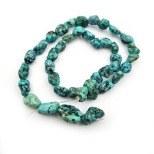 Natural Turquoise Tumble Beads Smooth Gemstone Briolette 8 10-14 17 mm 15 Inch