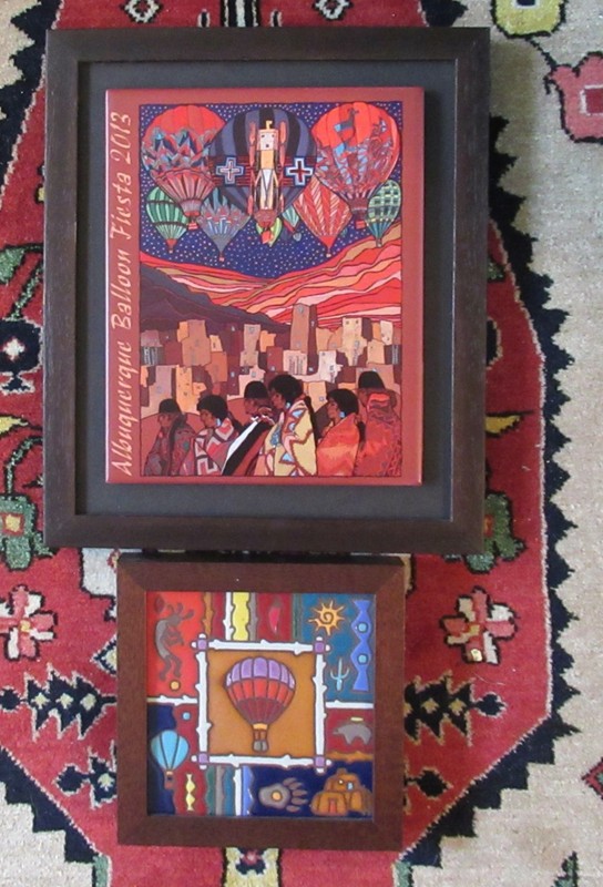 Two Albuquerque New Mexico International Hot Air Balloon Festival Framed Tiles