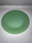 Fire King Oven Glass Plate Jadeite Jane Ray Pattern 9” Single Plate Ribbed VTG
