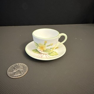 Shelley Miniature Mini Tea Cup Saucer Primrose Westminster (?) shape