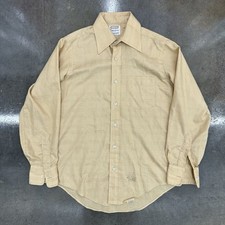 Excello Warner Bailey Hartford Permanent Press Button Up 60s Vtg Sanforized 15