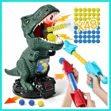 Dinosaur Shooting Toy for Boys Girls, Movable Target Shooting Games with 2 Ai...