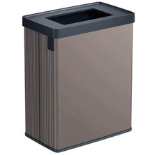 Curver Verto 54L Recycling Bin Pearl Rose Dual Compartment Waste Bin Open Box
