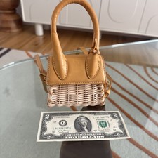 Jacquemus Women's Beige Le Chiquito Moyen Osier Shoulder Top Handle Bag