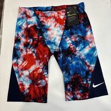 New Nike Men's Tie Dye Swim Race Jammer 34" NESSB008