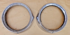 1954 Chevy Headlight Bezels Rings Original Gm Stainless Pair
