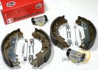 Zimmermann Bremsbacken Ø 203 Mm + ZubehöR +Radzylinder Hinten FüR Ford Street Ka