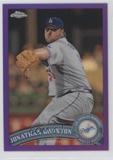 2011 Topps Chrome Retail Purple Refractor 241/499 Jonathan Broxton #153 2u6