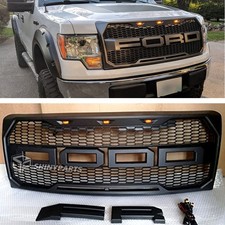 Grille For Ford F150 F-150 2009-2014 Raptor Style Front Bumper Grill Honeycomb