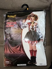 Spirit Halloween Sinister Clown Costume Kids Girls Small 6-8 Cute Goth
