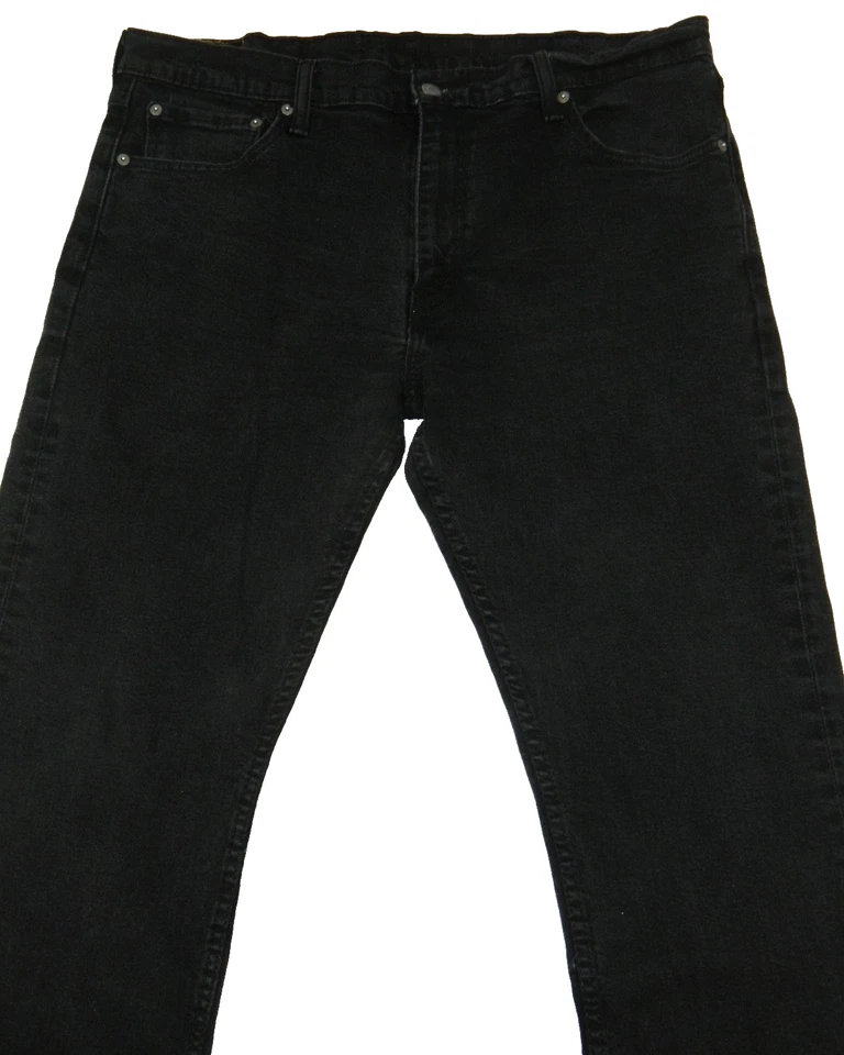 Jeans masculino Levi's 527 bootcut preto denim etiqueta 40x32 tamanho medido 37x31 - Imagem 3 de 4