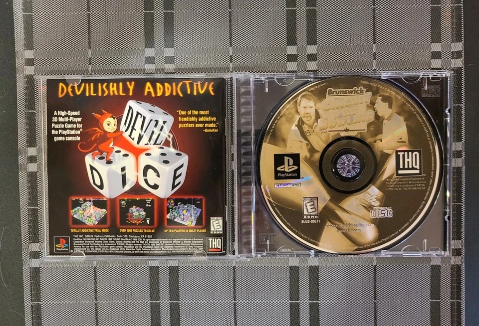 Brunswick Circuit Pro Bowling (Sony PS1, Video Game) THQ Like New Used Condition - Image 2 of 2