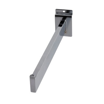 SSWBasics 12 inch Dimensional Straight Chrome Faceout for Slatwall - Pack of 10