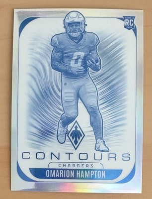 2025 Panini Phoenix Omarion Hampton Rookie  Contours #18 Las Angeles Chargers
