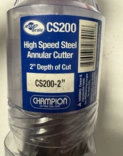 CHAMPION Annular Cutter Magnetic Drill 2” x 2” CS200-2 W/ Pilot Pin