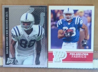   Marvin Harrison-2009 UPPER DECK PHILADELPHIA FABRIC Patch+2006 Topps DPP #6