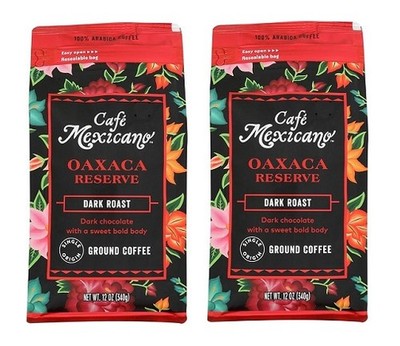 Cafe Mexicano Oaxaca Reserve Ground Coffee 2 Pack
