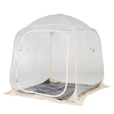 7x7ft Clear Bubble Pop-Up Tent.w/Sealed Floor,Bag,PVC Screen for 2-4 Persons