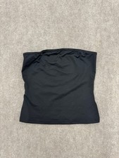 Shein Solid Black Strapless Elastic Tube Top Tank Womens Size Small