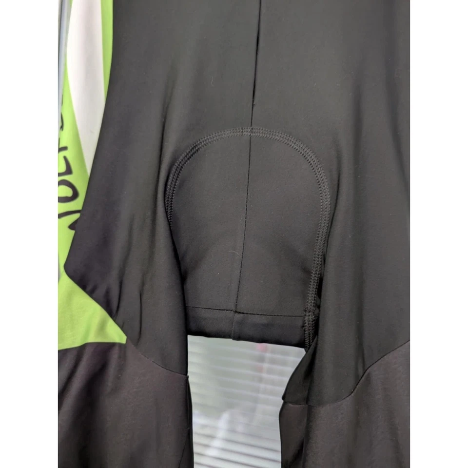 Pantalones cortos de ciclismo Wolfbike negros verdes acolchados para bicicleta para hombre talla L Foto 4 de 4