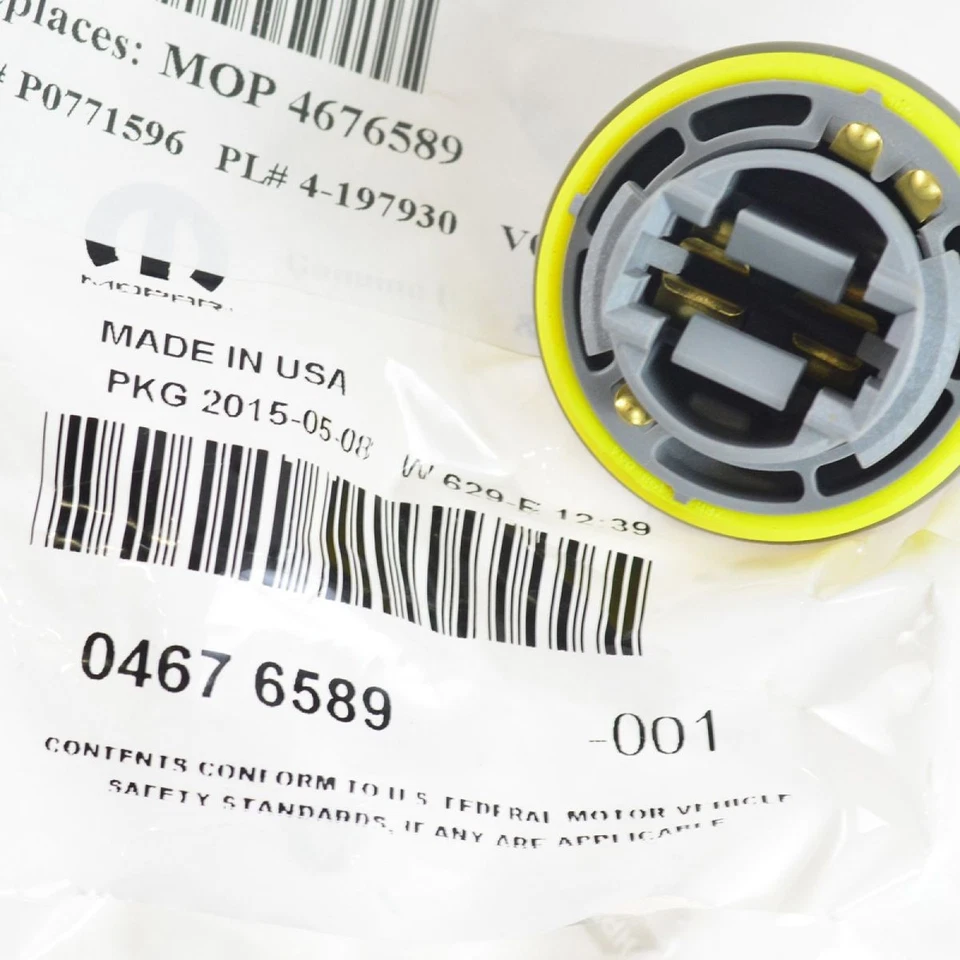 Soquete de lâmpada de freio traseiro Mopar lanterna traseira para Chrysler Dodge Jeep - Imagem 4 de 4