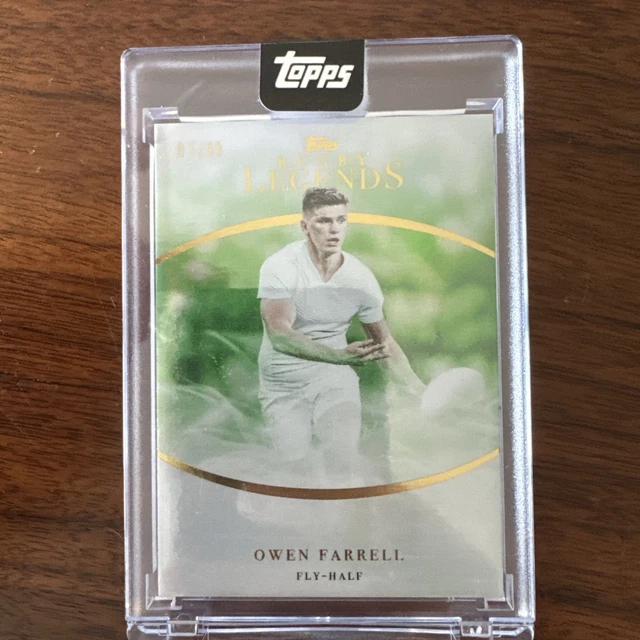 2026 Topps Rugby Legends Owen Farrell Green /99 England Fly Half Encased
