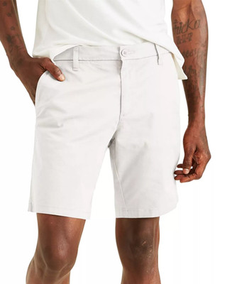 Dockers Men's Ultimate Supreme Flex Stretch Solid 9.5'' Shorts Paper White-44W
