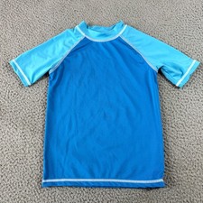 Tommy Bahama Boys Short Sleeve Rashguard Swimshirt Blue Size 6