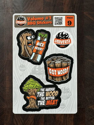 10 Sheets Of Funny BBQ , Vinyl Sticker/ decals. Great For Gifts And Party s