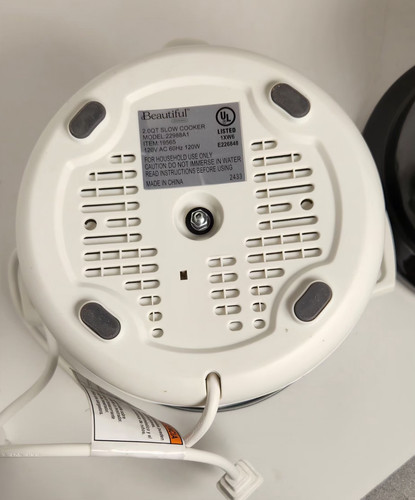 2 qt Crockpot Beautiful by Drew Barrymore New Open Box slow Cooker white - Picture 10 of 16