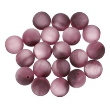 20 Pcs Acrylic Round Beads, 16mm Loose Beads for Jewelry Making, Dark Red