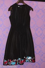 Oscar de la Renta Fall 08 Empire Sheath Sequin Flower Embroidery Dress Sz 6 Med