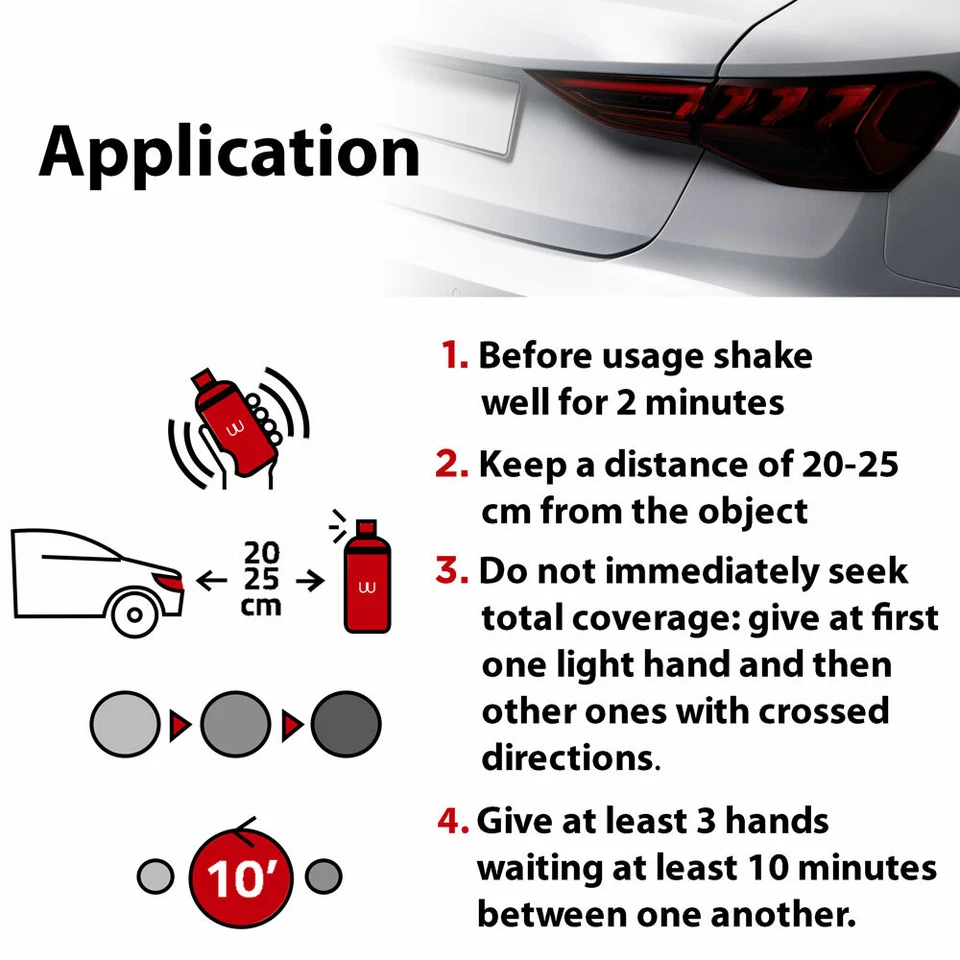 Wrapper Spray Vernice Removibile Oscurante Fanali Nero Fumè - Imagen 4 de 4