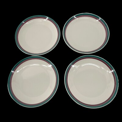 Set of 4 Pfaltzgraff ''Juniper'' 5.75'' Bread Plates Made in USA Glazed Pottery