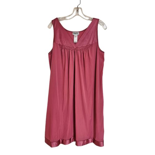 Vtg Vanity Fair Jewel Tone Short Nightgown Sleeveless YOUR CHOICE Size Med - Picture 9 of 22