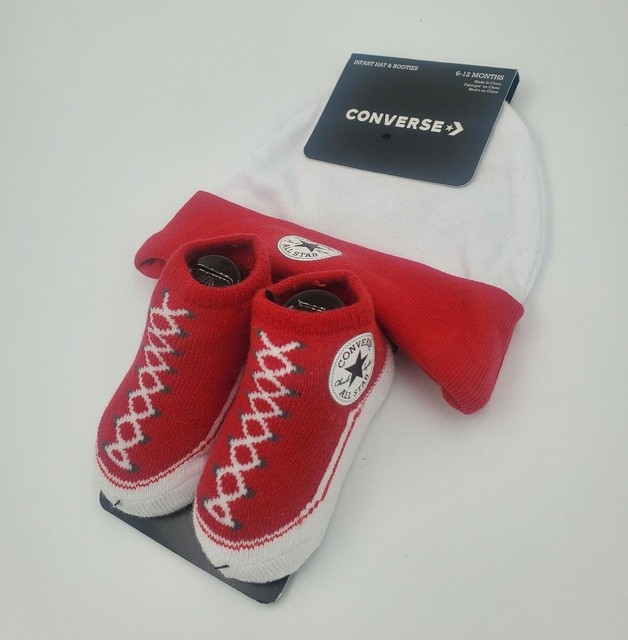 converse hat and bootie set