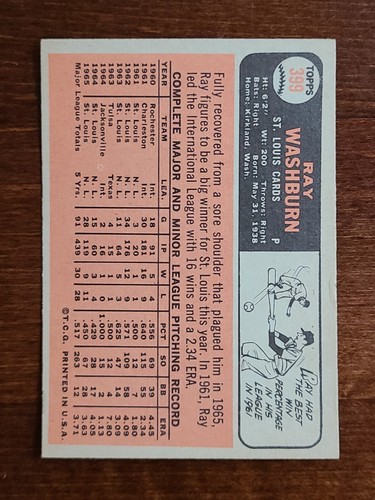 1966 Topps Baseball Cards Complete Your Set You Pick Choose Each #301 - 446 - Picture 127 of 197