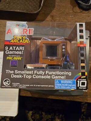 Worlds Smallest Atari 2600 Tiny Arcade Includes 10 Games Mini Pac-Man NIB New