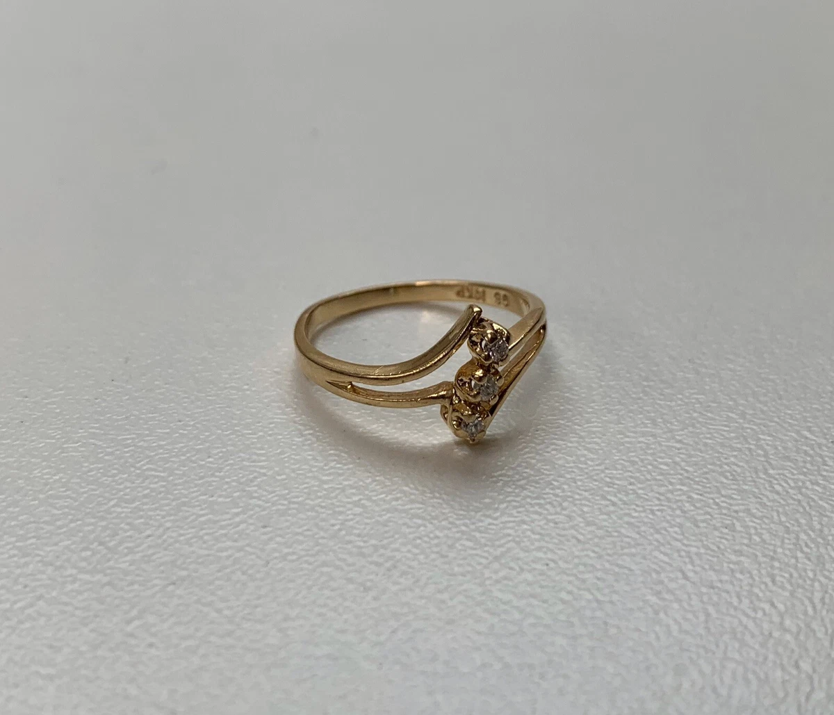 14k Yellow Gold Diamond Ring Size 5 1.67 Grams GS 14KP