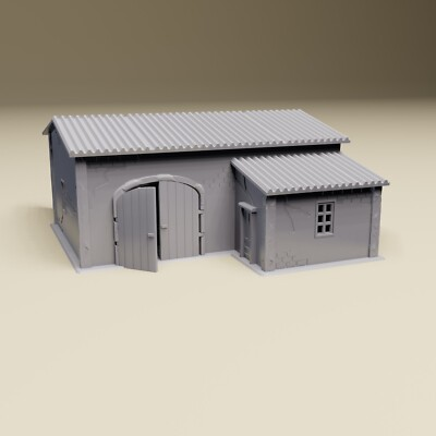 #ad Industrial Workshop Building 28mm 20mm 15mm HO Tabletop Wargaming Terrain $13.39