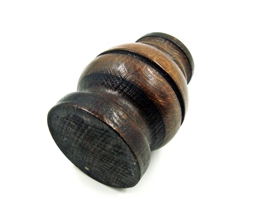 Vintage wooden pencil cup Handcrafted bowl 50s - Picture 5 of 5