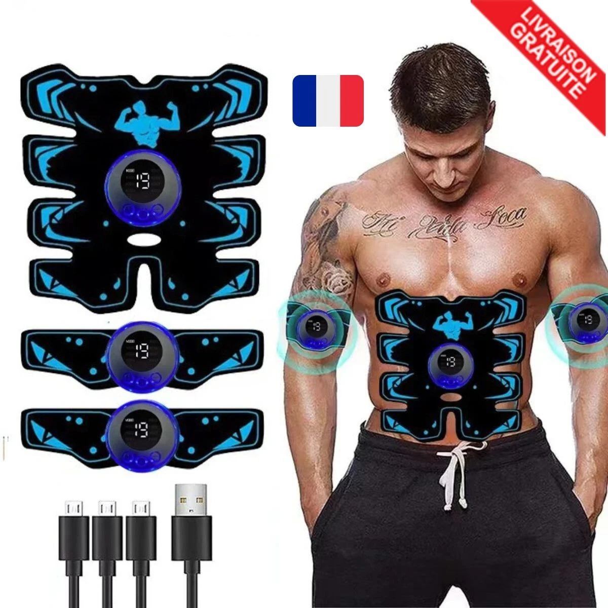 Electrostimulateur Musculaire, Ceinture Abdominale Electrostimulation, Stimulateur Musculaire
