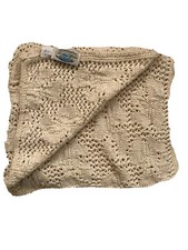Hand Spun Falling Waters Comfort Knit Baby Blanket Oatmeal NWOT Made In USA