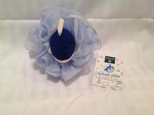 Earth Therapeutics Hydro Body Sponge With Hand Strap Blue With A Whale Attached