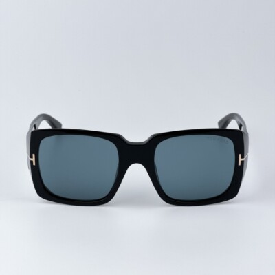 Tom Ford Men Sunglasses Black Blue Rectangle FT1035 Ryder-02 01V BRAND NEW