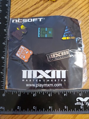 NCsoft Master X Master Rare Promo Pin Set Pins Badges from Gamescom 2017 H5