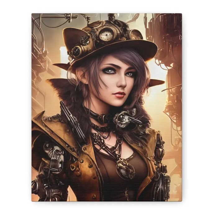 Steampunk Vixen Fantasy Wall Art for Home Decor Lovers-image