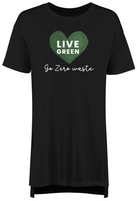 Live Green Nightie Womens Zero Waste Eco Friendly Recycle Climate Night Shirt
