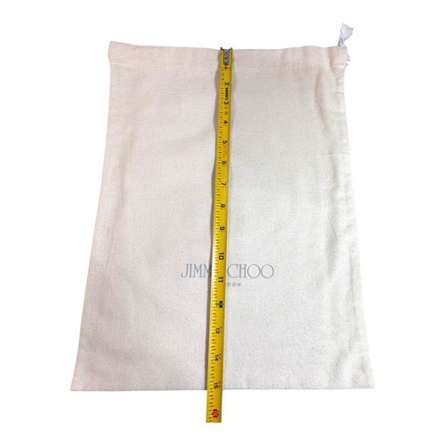 Jimmy Choo London Dust Bag Coulisse Cotone Portaoggetti Scarpe Portafoglio - Foto 5 di 5